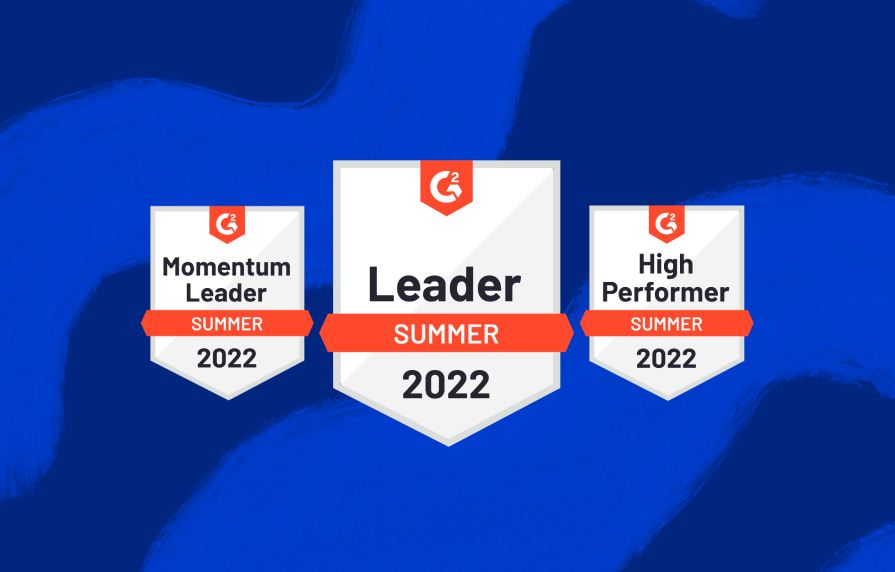 Summer 2022 G2 Crowd iObeya Badges for momentum leader and high performer among visual collaboration software solutions