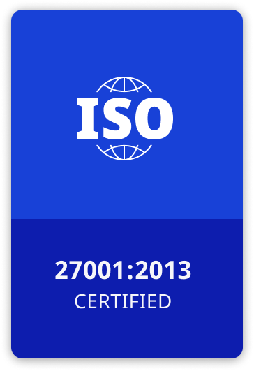 ISO 27001-2013 certification graphic highlighting the iObeya software security