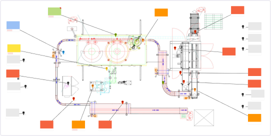 Screenshot of a maintenance board on iObeya, the lean agile digital platform