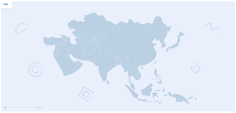 Thumbnail of Asia map board template