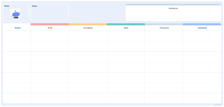 Thumbnail of Personal planner board template