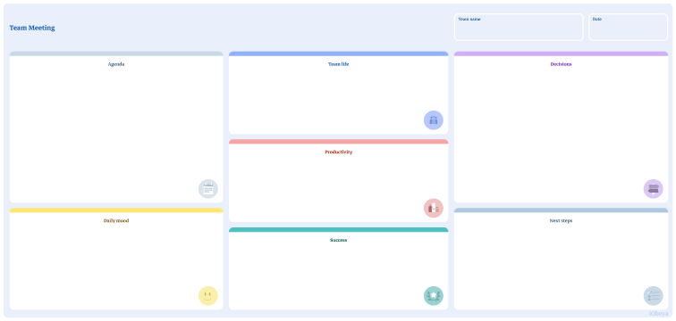 Thumbnail of Team meeting board template