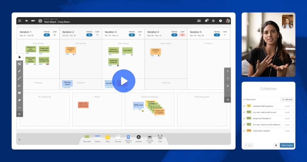 Screenshot of a video made by iObeya about agility business