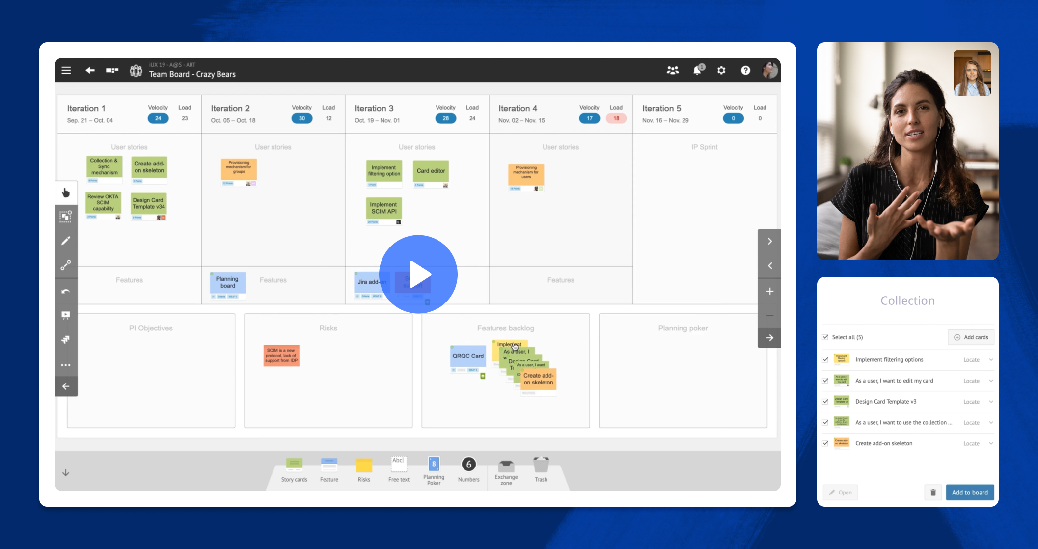 Screenshot of a video made by iObeya about agility business